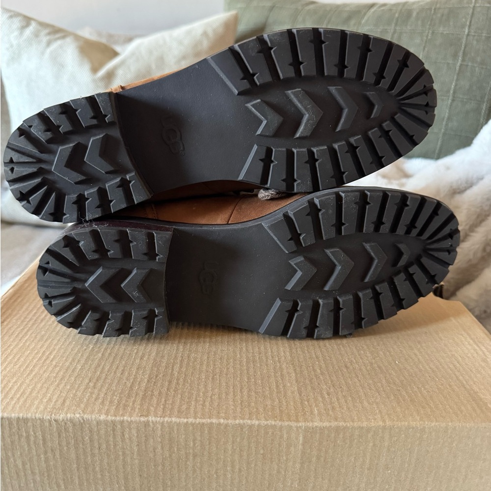 Cozy Brown Shearling-Lined Boots - Picture 6 of 7
